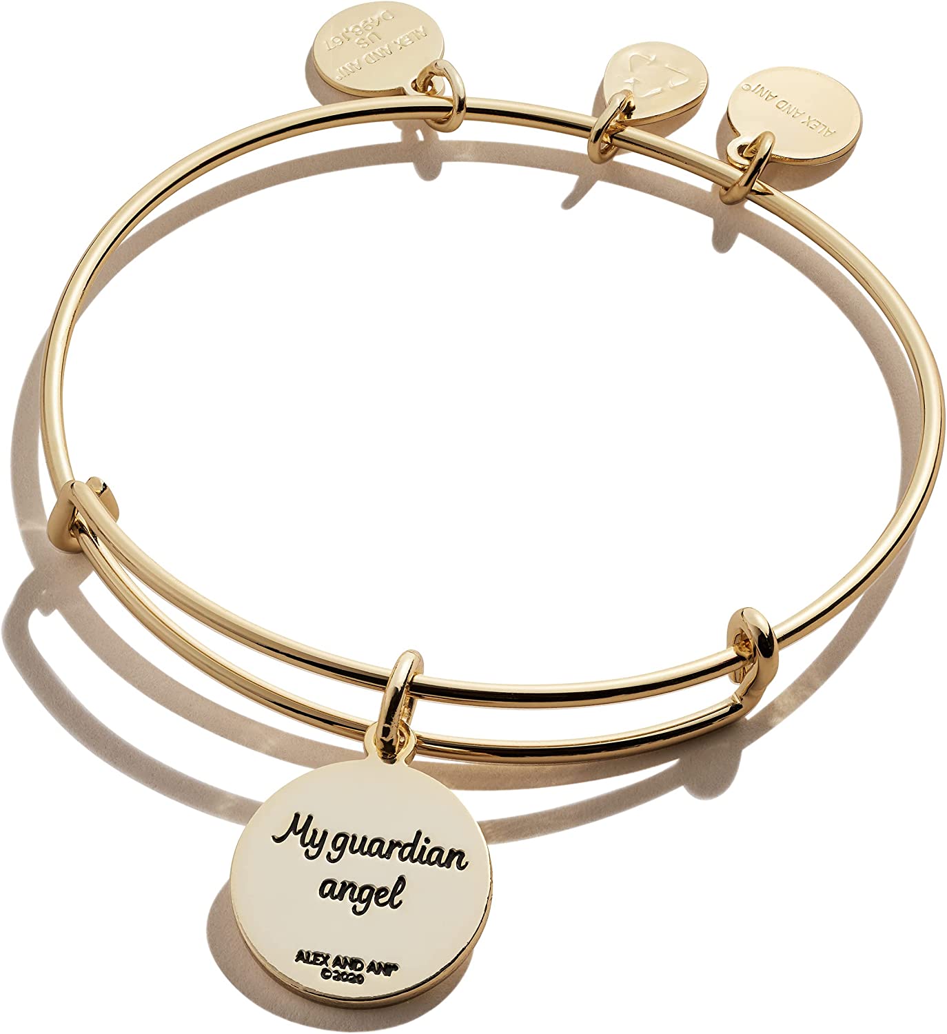 Alex and Ani Because I Love You Expandable Wire Bangle Bracelet for Women, Meaningful Charms, 2 to 3.5 in - Image 2